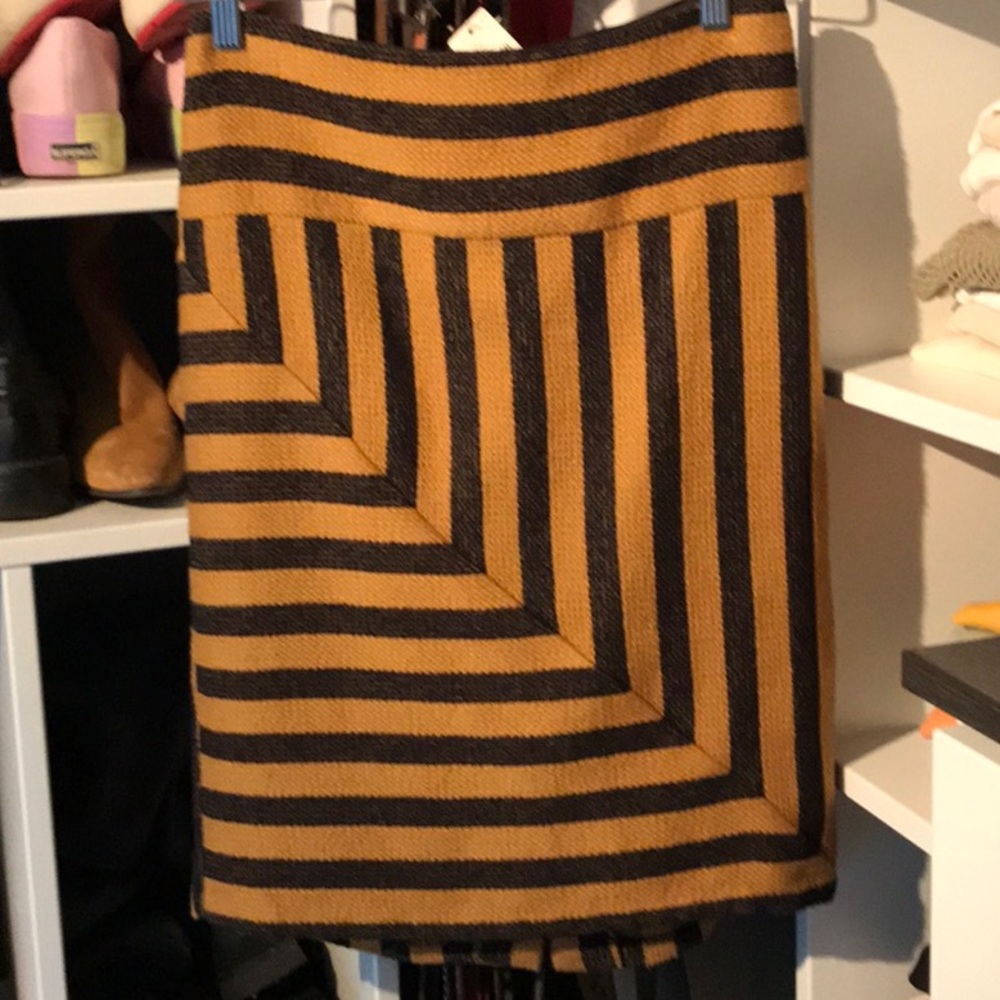 Stylish striped pencil skirt with lining. From my favorite store Anthropologie.